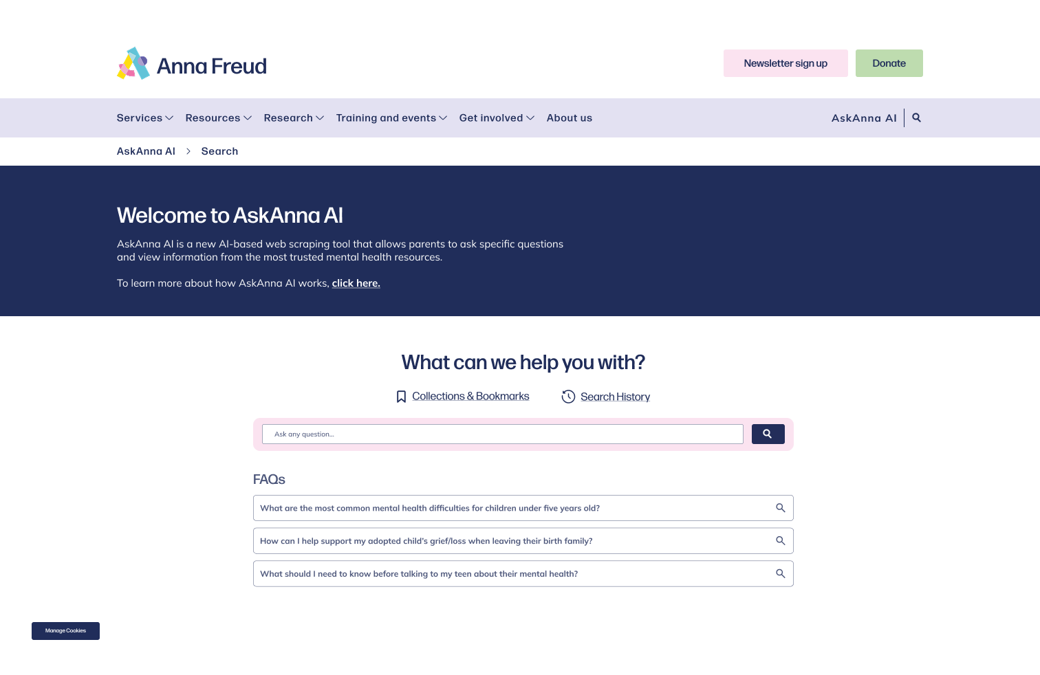 Anna Freud project preview